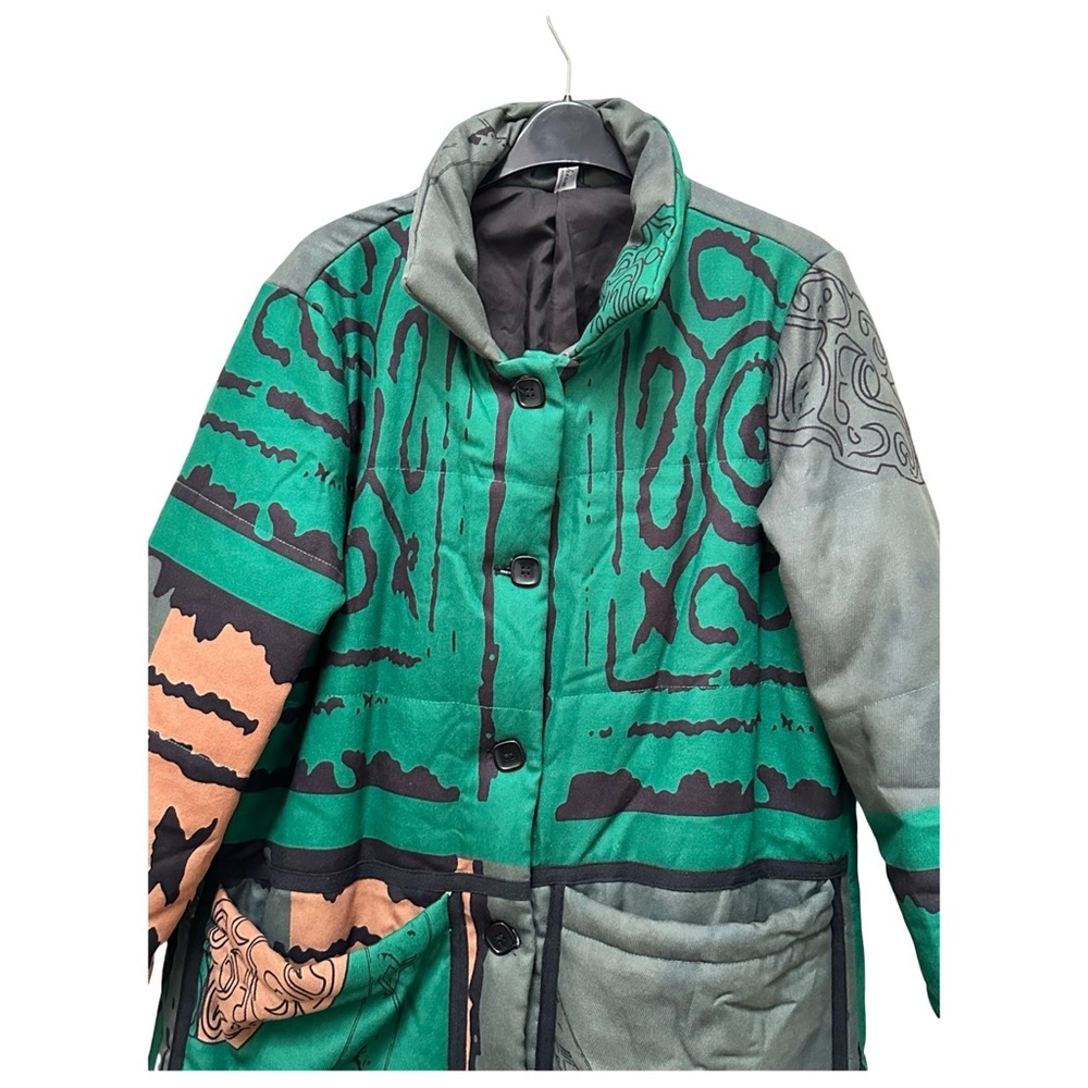 Artisan Patchwork Quilted Cotton Coat – Statement Piece - Picture 13 of 16